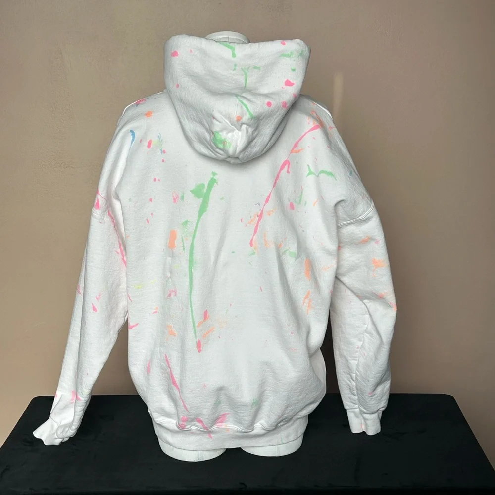 Hanes White 'Life in Color' Hoodie - Picture 5 of 8